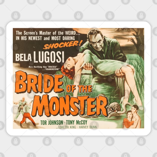 Bride of the Monster Movie Poster Sticker by MovieFunTime